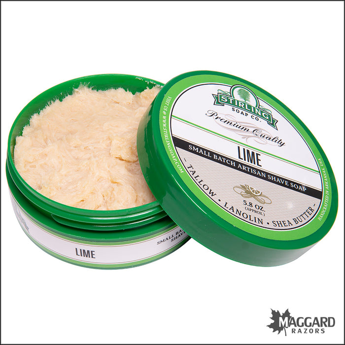 Stirling Soap Co. Lime Shaving Soap, 5.8oz - Seasonal Release