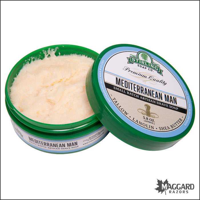 Stirling Soap Co. Mediterranean Man Shaving Soap, 5.8oz