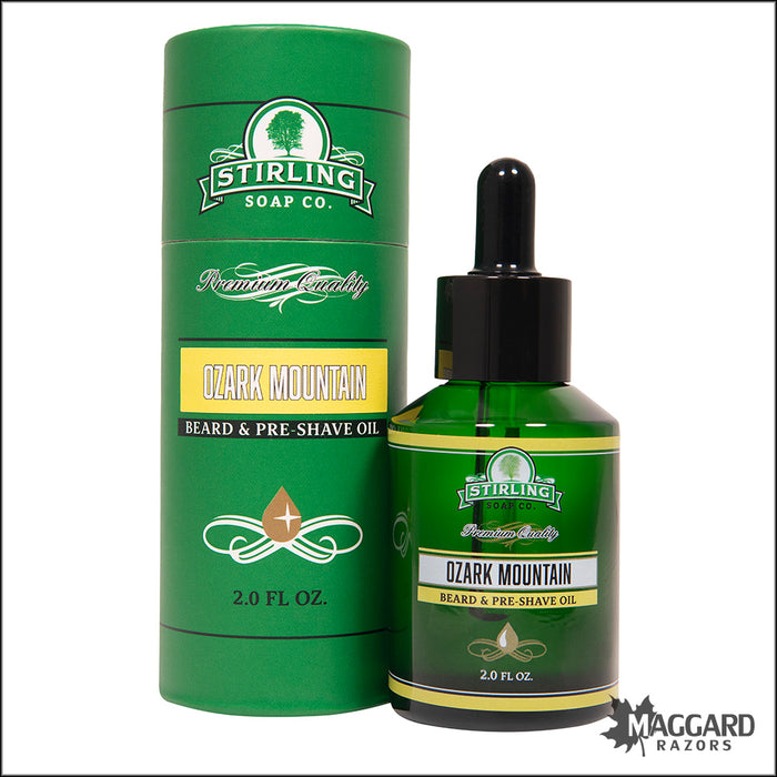 Stirling Soap Co. Ozark Mountain Beard and Pre-Shave Oil, 2oz