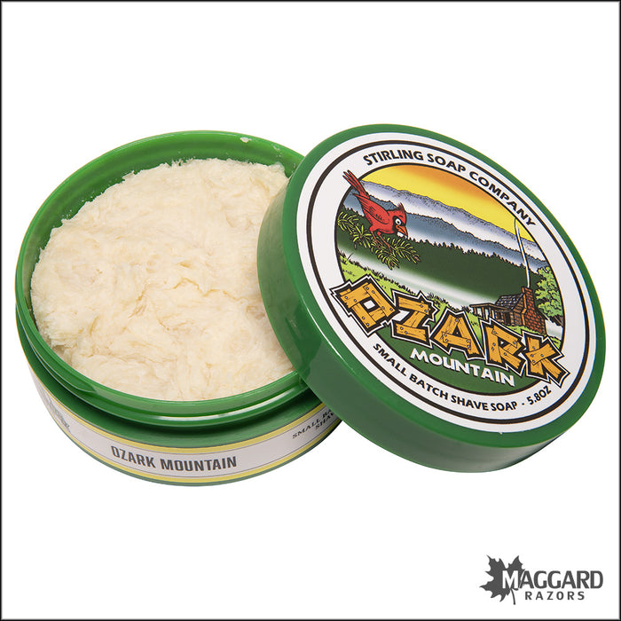 Stirling Soap Co. Ozark Mountain Shaving Soap, 5.8oz