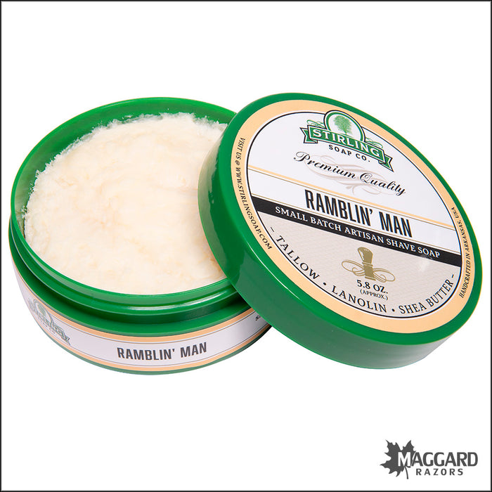 Stirling Soap Co. Ramblin' Man Shaving Soap, 5.8oz