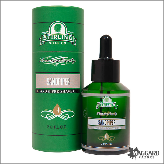 Stirling Soap Co. Sandpiper Beard and Pre-Shave Oil, 2oz