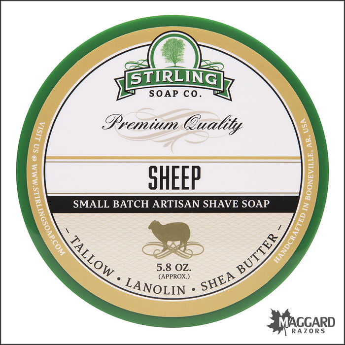 Stirling Soap Co. Sheep Shaving Soap, 5.8oz