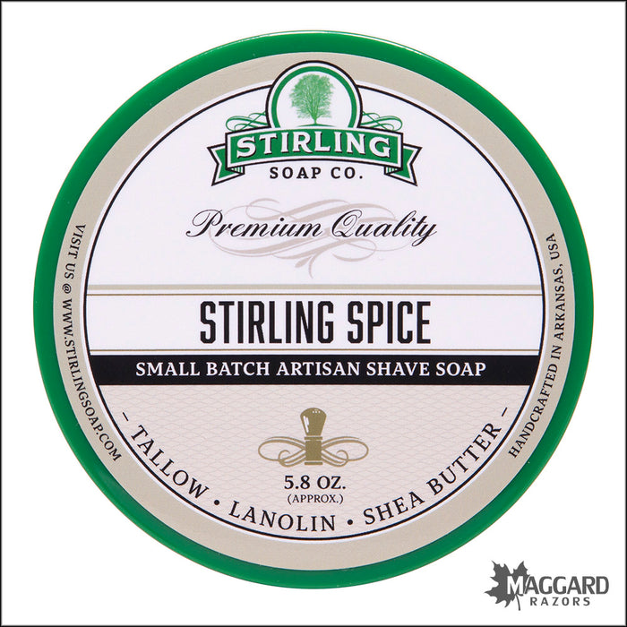 Stirling Soap Co. Stirling Spice Shaving Soap, 5.8oz - Seasonal Release