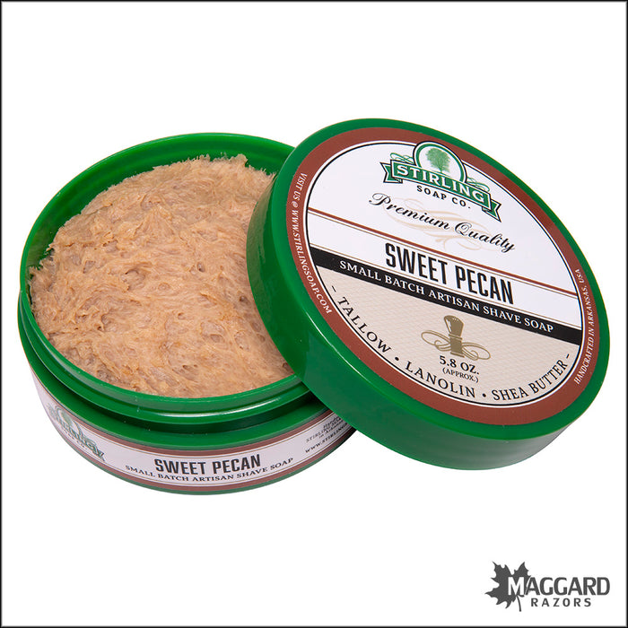 Stirling Soap Co. Sweet Pecan Shaving Soap, 5.8oz