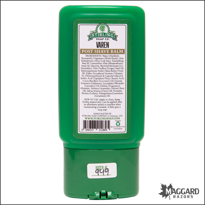 Stirling Soap Co. Varen Aftershave Balm, 4oz