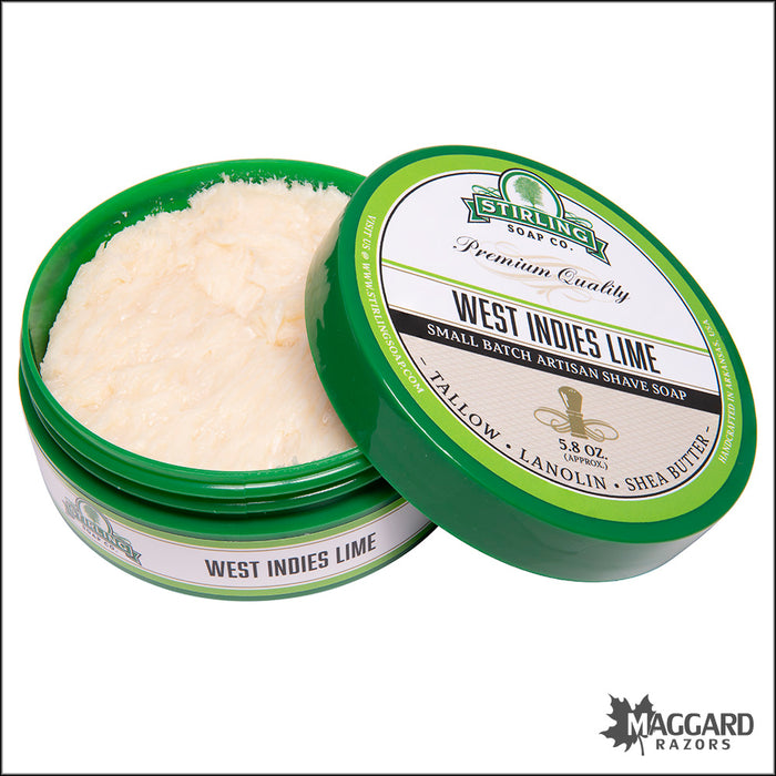 Stirling Soap Co. West Indies Lime Shaving Soap, 5.8oz - Seasonal Release