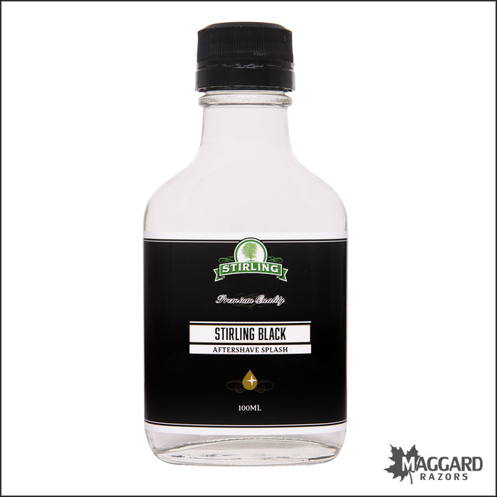 Stirling Soap Co. Stirling Black Aftershave Splash, 100ml - Seasonal Release