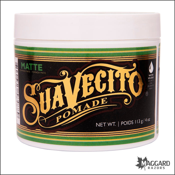 Suavecito Matte Pomade, Medium Hold, Zero Shine - 4oz