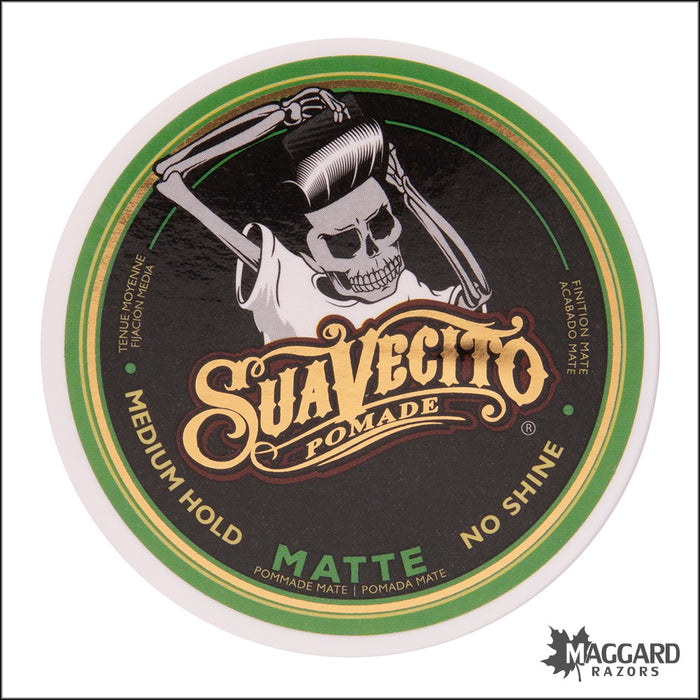 Suavecito Matte Pomade, Medium Hold, Zero Shine - 4oz