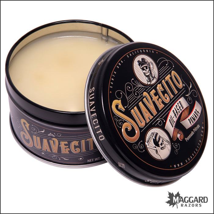 Suavecito Oil Based Pomade, Medium Hold, High Shine Pomade - 3oz
