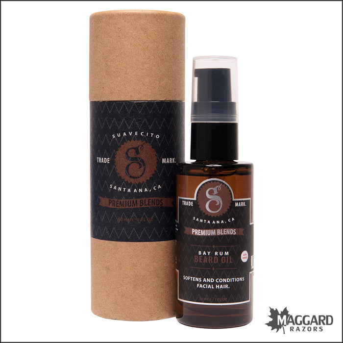 Suavecito Premium Blends Beard Oil, 1oz - Bay Rum