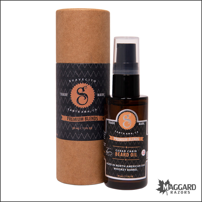 Suavecito Premium Blends Beard Oil, 1oz - Cedar Cabin