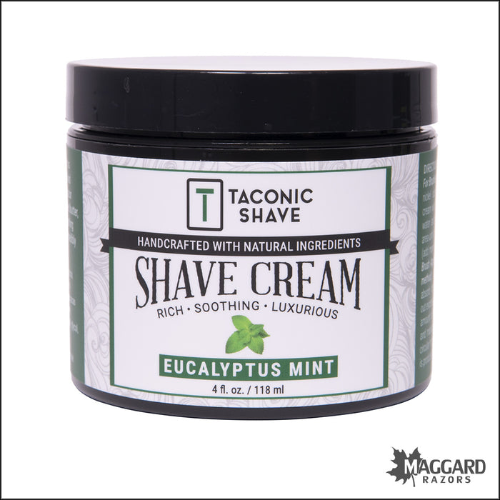 Taconic Shave Eucalyptus Mint Organic Shave Cream, 4oz