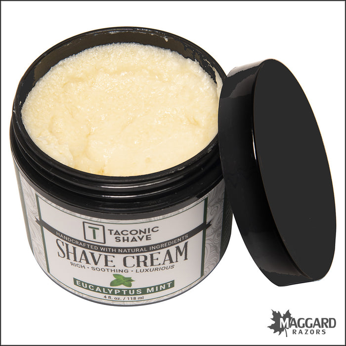 Taconic Shave Eucalyptus Mint Organic Shave Cream, 4oz