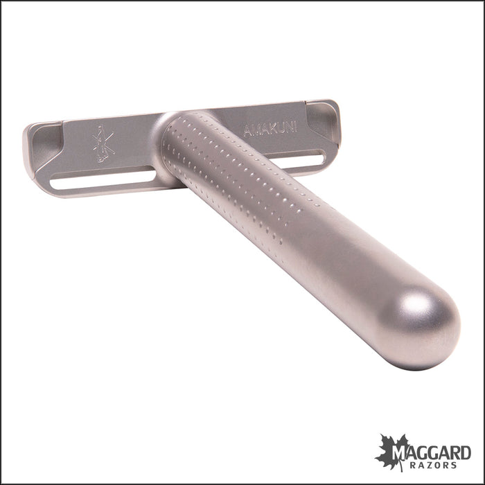 Tatara Razors Amakuni Stainless Steel Single Edge Safety Razor, Silver Matte Finish
