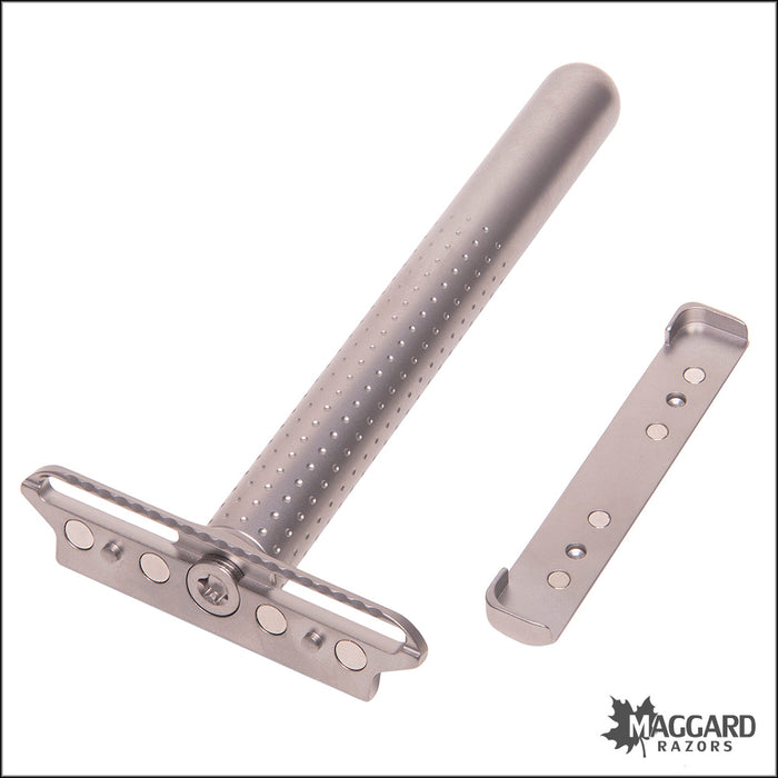 Tatara Razors Amakuni Stainless Steel Single Edge Safety Razor, Silver Matte Finish
