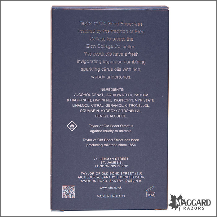 Taylor of Old Bond Street Eton College Aftershave, 100 ml
