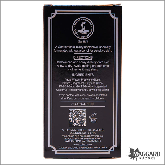 Taylor of Old Bond Street Jermyn Street Aftershave, 100ml - Alcohol Free