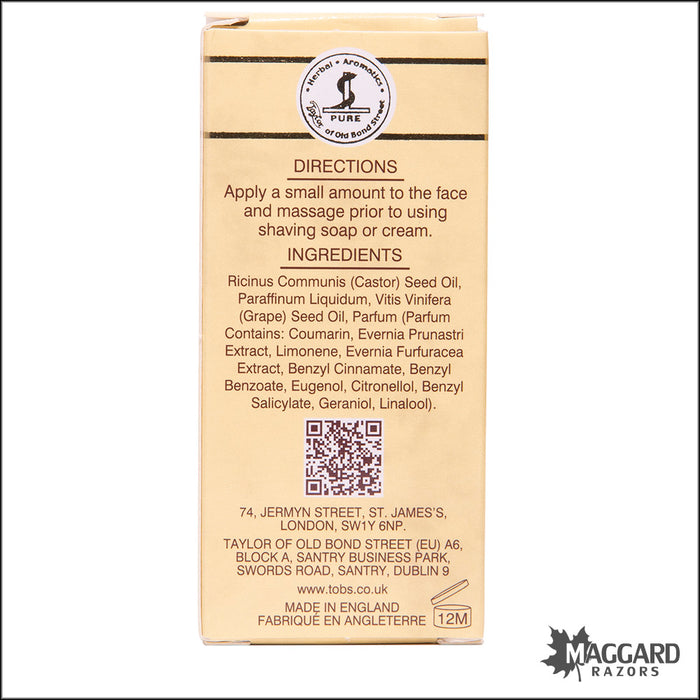 Taylor of Old Bond Street Sandalwood Pre Shave Oil, 30ml
