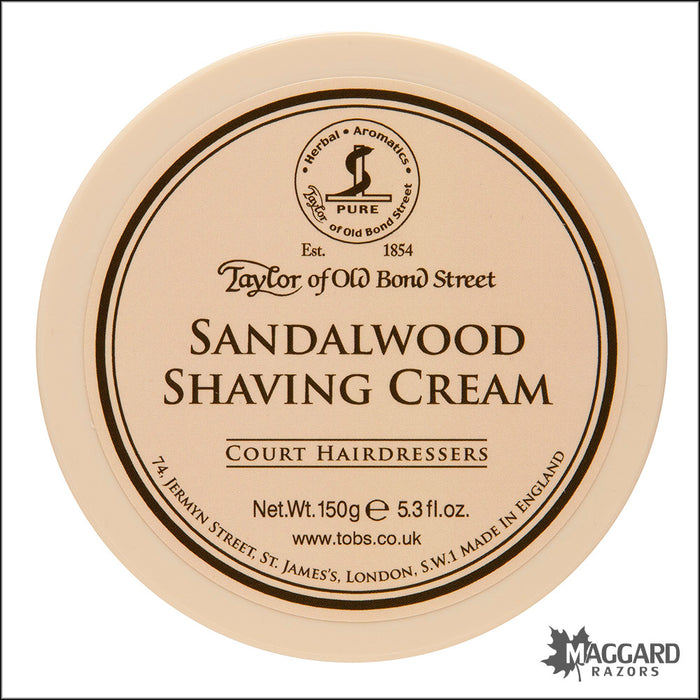 Taylor of Old Bond Street Sandalwood Shave Cream, 150g