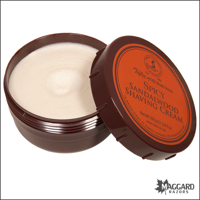 Taylor of Old Bond Street Spicy Sandalwood Shave Cream, 150g