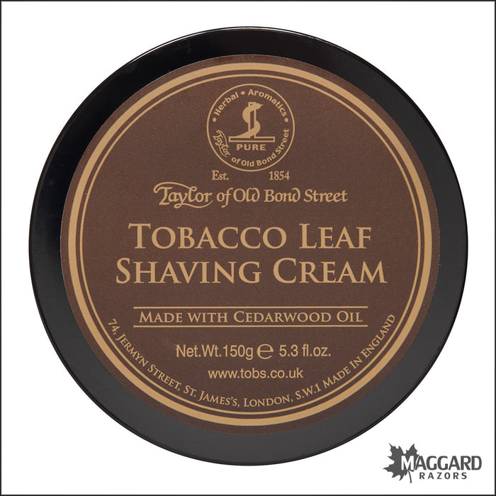 Taylor of Old Bond Street Tobacco Leaf Shave Cream, 150g