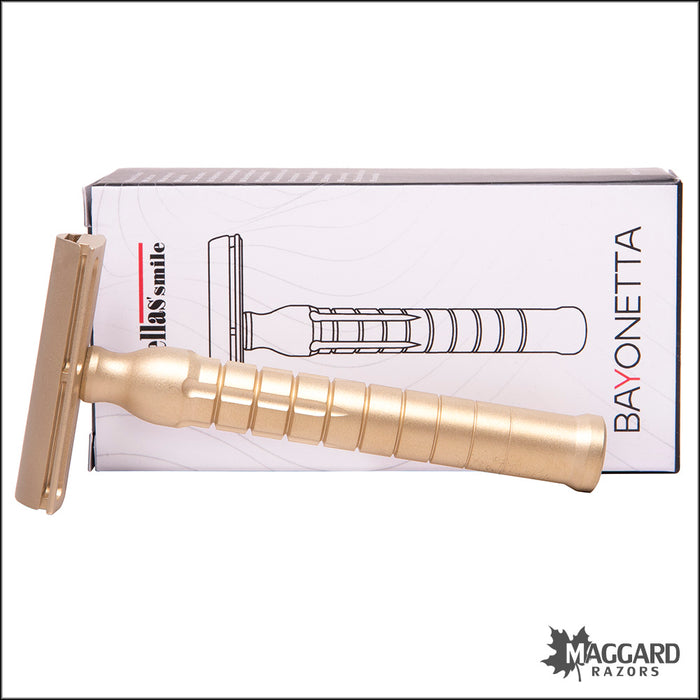 The Goodfellas' Smile Bayonetta Machined Brass DE Safety Razor, Satin Finish