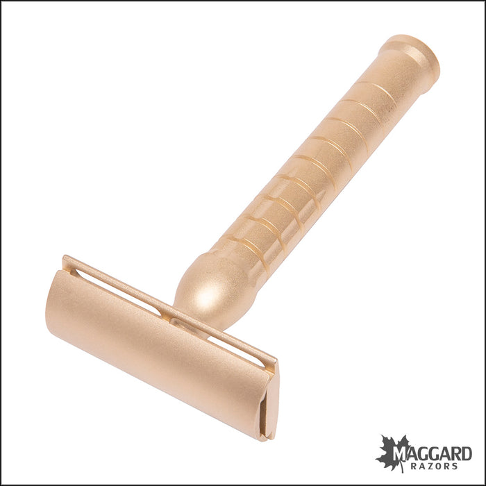 The Goodfellas' Smile Bayonetta Machined Brass DE Safety Razor, Satin Finish