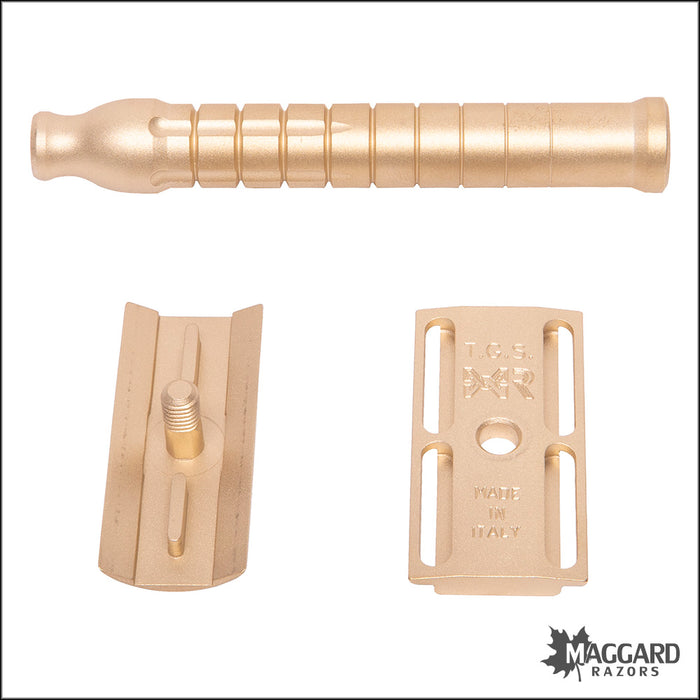 The Goodfellas' Smile Bayonetta Machined Brass DE Safety Razor, Satin Finish