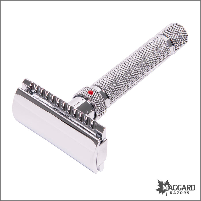 The Goodfellas' Smile Blazer Adjustable DE Safety Razor, Polished Finish