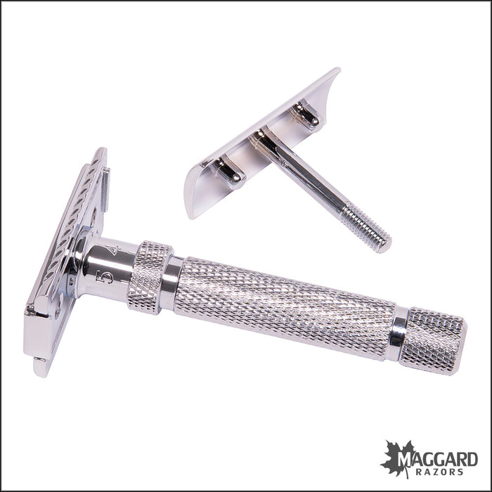 The Goodfellas' Smile Blazer Adjustable DE Safety Razor, Polished Finish