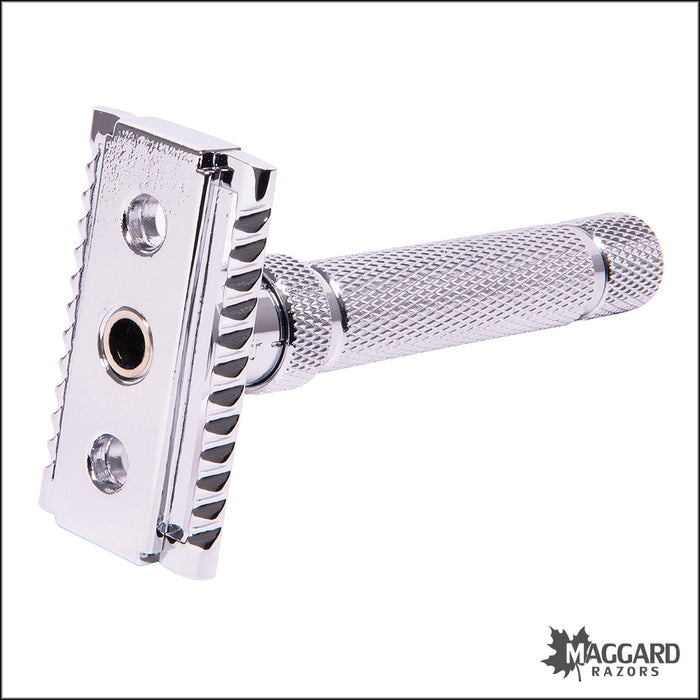 The Goodfellas' Smile Blazer Adjustable DE Safety Razor, Polished Finish