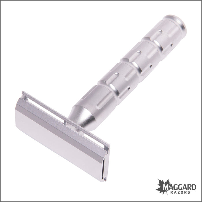 The Goodfellas' Smile Syntesi Machined Stainless Steel DE Safety Razor, Coated Satin Finish