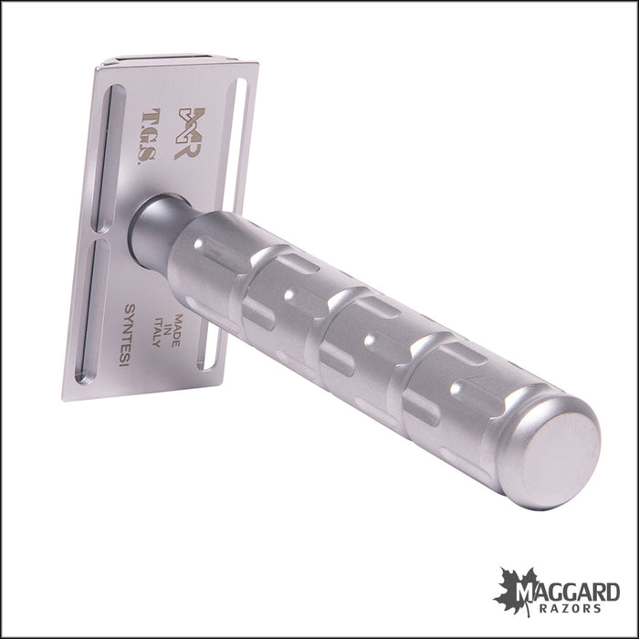 The Goodfellas' Smile Syntesi Machined Stainless Steel DE Safety Razor, Coated Satin Finish