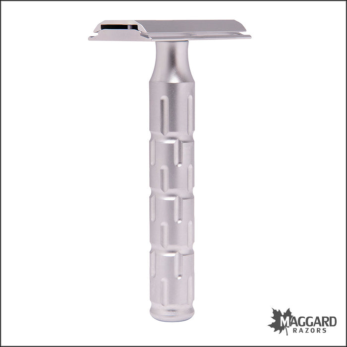 The Goodfellas' Smile Syntesi Machined Stainless Steel DE Safety Razor, Coated Satin Finish