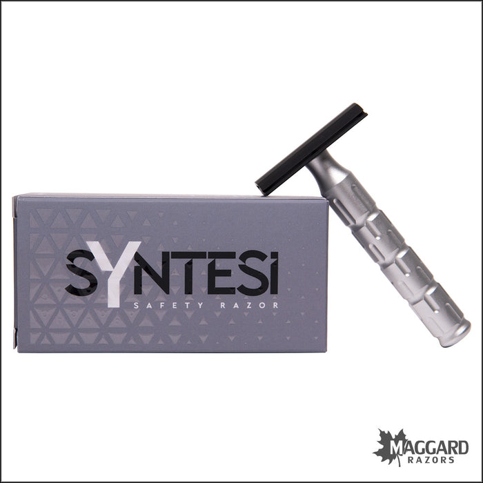The Goodfellas' Smile Syntesi Velvet Machined Aluminum DE Safety Razor, Anodized Satin Finish