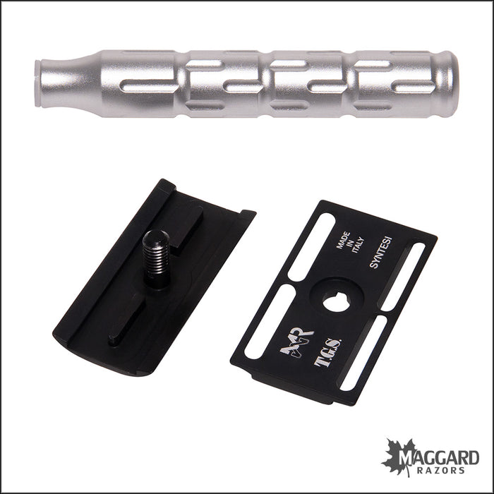 The Goodfellas' Smile Syntesi Velvet Machined Aluminum DE Safety Razor, Anodized Satin Finish