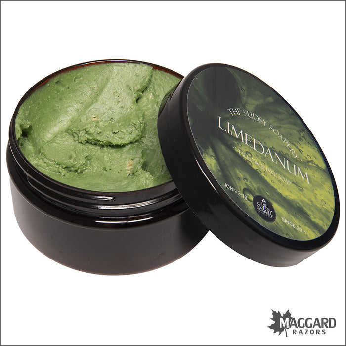 The Sudsy Soapery Limedanum Tallow Shaving Soap, 5.5oz
