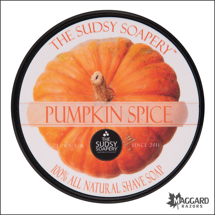 The Sudsy Soapery Pumpkin Spice Triple Butter Shaving Soap, 5.5oz - Seasonal Release