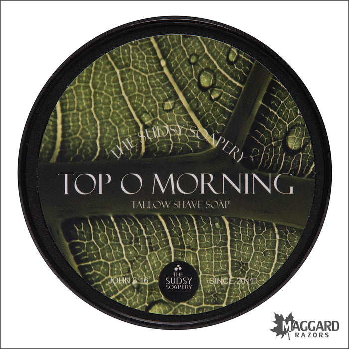 The Sudsy Soapery Top O' the Morning Artisan Tallow Shaving Soap, 5.5oz