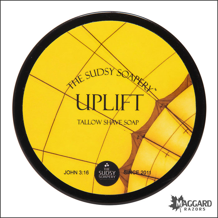 The Sudsy Soapery Uplift Artisan Tallow Shaving Soap, 5.5oz