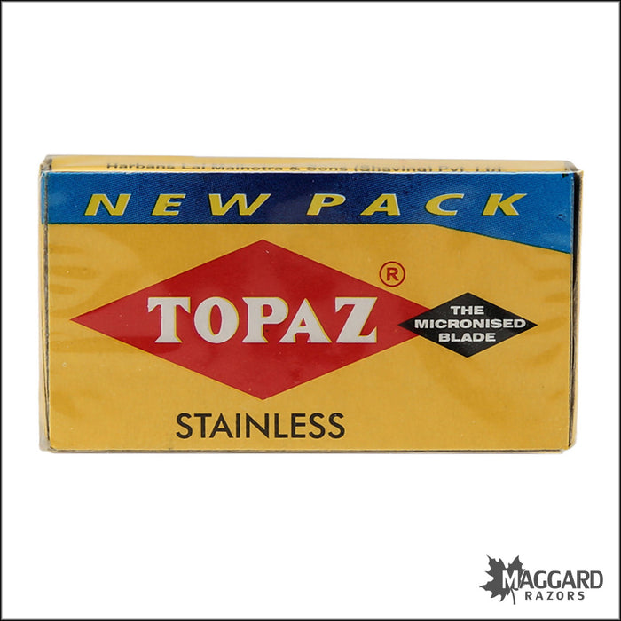 Topaz Stainless Double Edge Safety Razor Blades, 5 blades