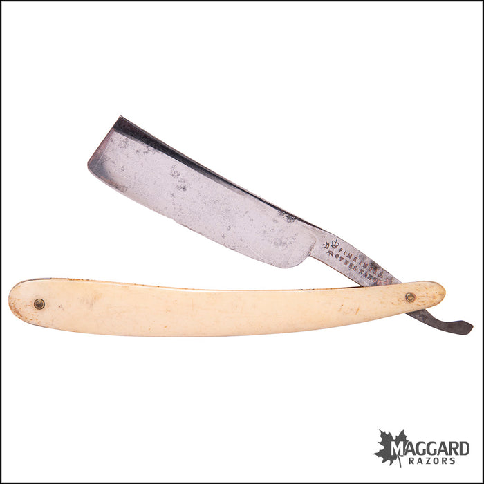 #1019 Vintage Straight Razor - Fine India Steel Razor 13/16+