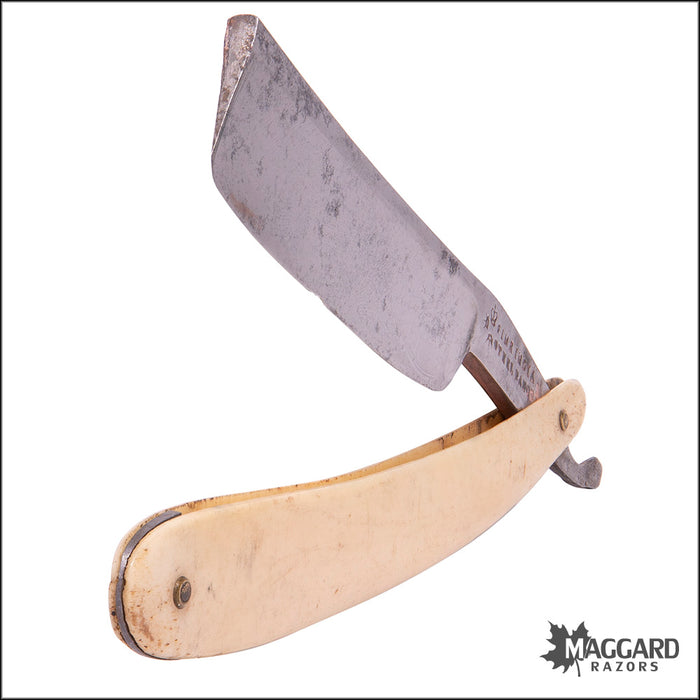 #1019 Vintage Straight Razor - Fine India Steel Razor 13/16+