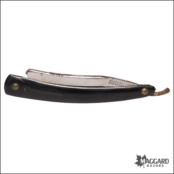 #1053 Vintage Straight Razor - Wade & Butcher For Barber's Use 15/16"