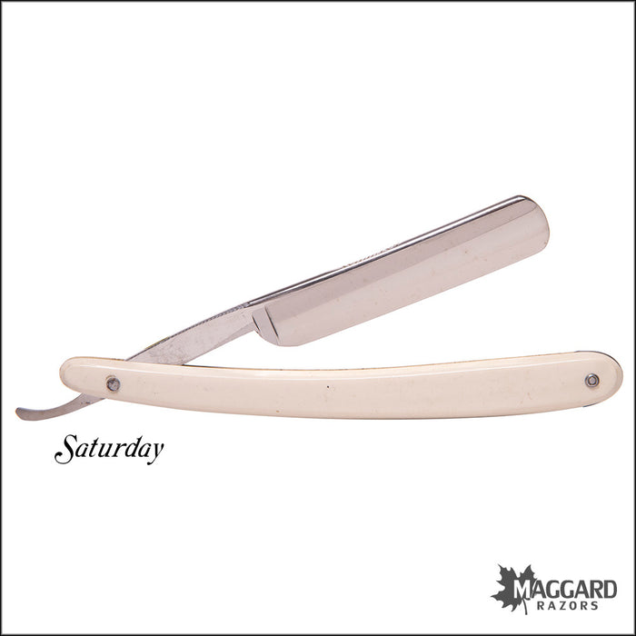 #1056 Vintage Straight Razor 7-Day Set - Tennis Solingen 9/16
