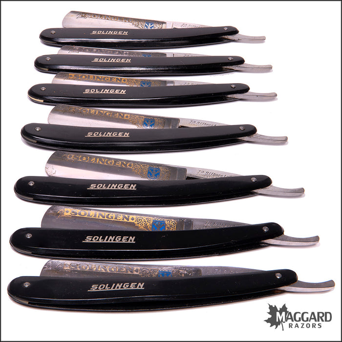 #1057 Vintage Straight Razor 7-Day Set - "SilberStahl" Solingen 13/16