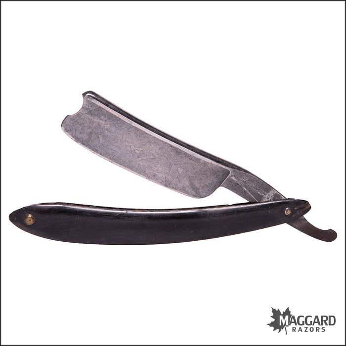 #1067 Vintage Straight Razor - Joseph Elliot Masonic 8/8+