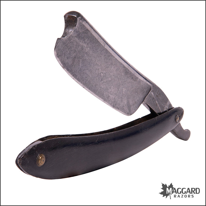 #1067 Vintage Straight Razor - Joseph Elliot Masonic 8/8+